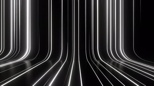 Fallende Neonlinien, weiß, für Szene oder Show-Hintergrund, VJ Loop