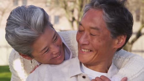 Happy Senior Couple, Closeup 50-55