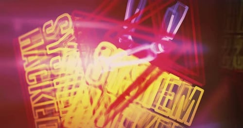 System hacked symbol rotating loop concept