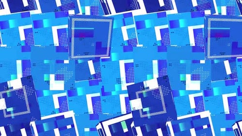 Blaues Kastenmuster 4k