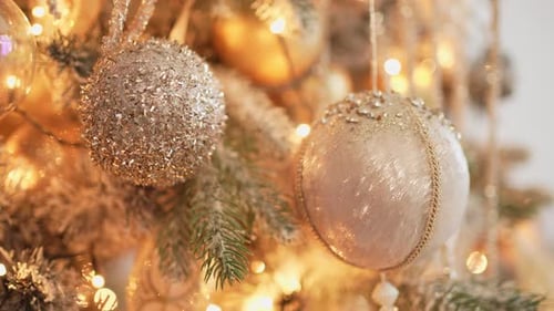 Christmas Tree Ornaments and Lights Holiday Decoration