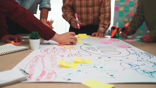 Team Collaboration: Brainstorming and Planning Together in the Office