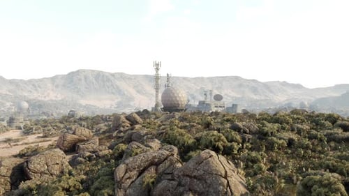 Military Base Nestled in Mountainous Terrain During Daylight Hours