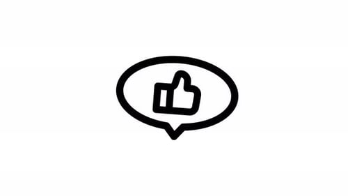 Hand-Drawn Thumbs Up Like Icon Animation