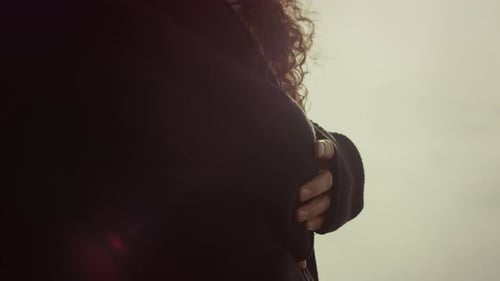 Close Up of Romantic Couple Embracing Affectionately Outdoors