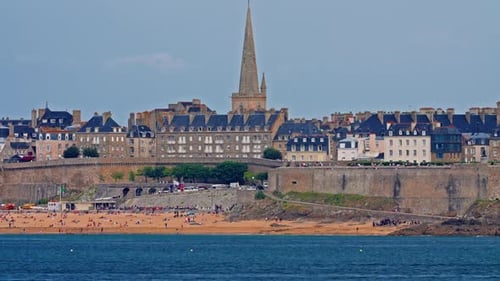 Côte de France Région Bretagne Ville Saint-Malo Timelapse