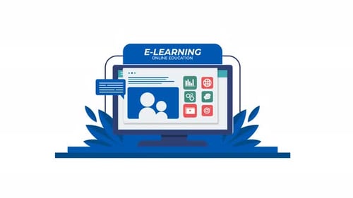 Éducation en ligne pour le site Web. Apprentissage virtuel, cours numériques et ateliers en ligne