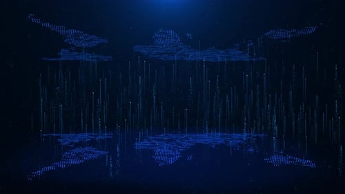 Futuristic Digital World Map Data Network Background