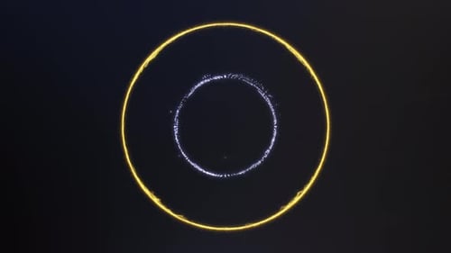 Abstract Dynamic Glowing Particle Circles Animation