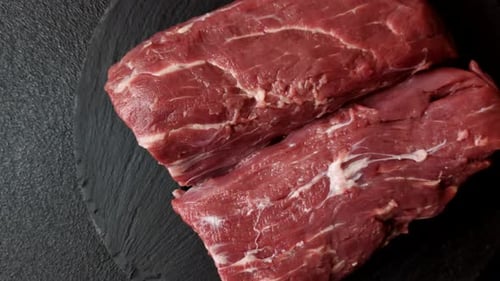 Raw meat, fresh beef tenderloin or filet mignon for grilling. Raw beef tenderloin