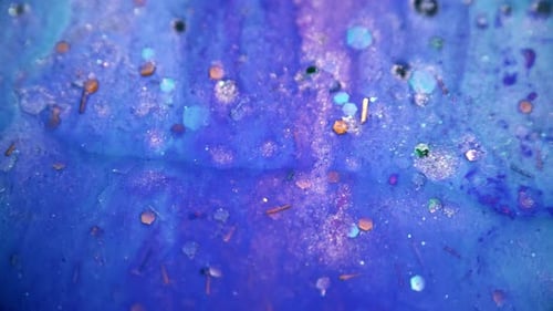 Fondo brillante brillante azul púrpura abstracto con purpurina 4k