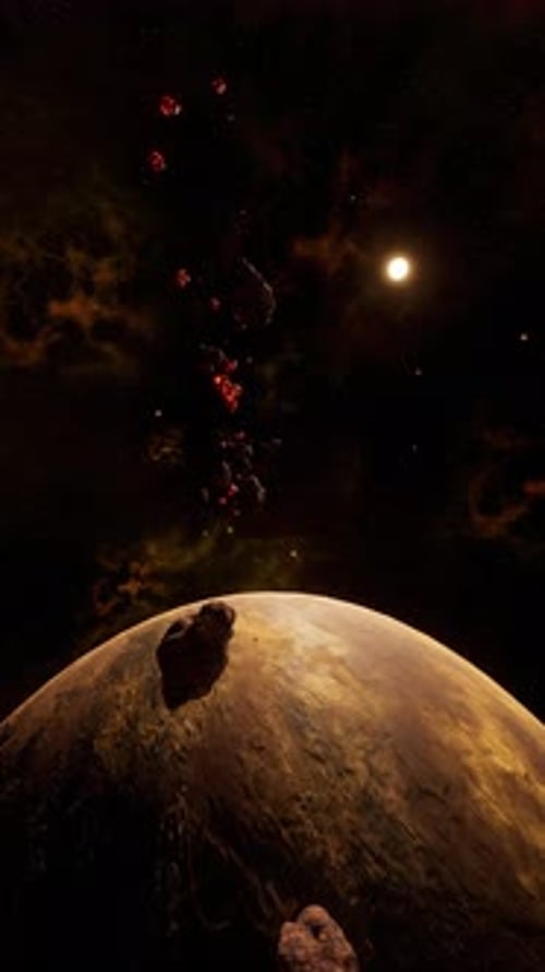Vertical a Large Cluster of Asteroids Near an Unknown Planet