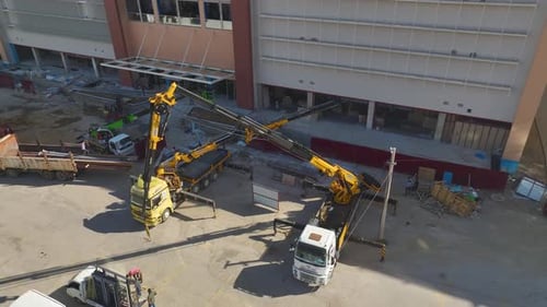 Luftaufnahme des Ladeprojekts von Material Handling