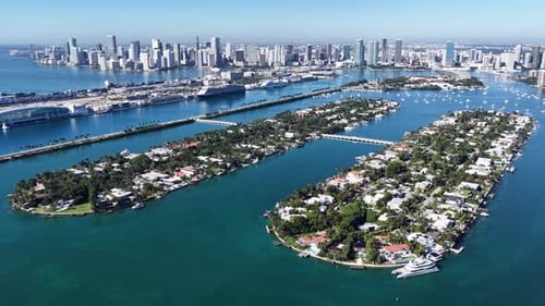Miami Skyline At Miami In Florida United States.