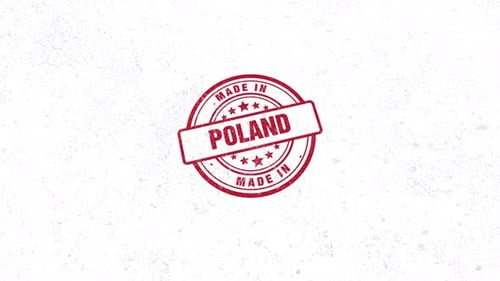 Made In Poland Rubber Stamp