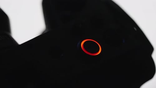 Top view of the Sony FX3 showing the record light illuminated, highlighting its importance during vi