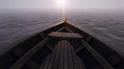 Viagem de barco pacífica ao pôr do sol épica no oceano