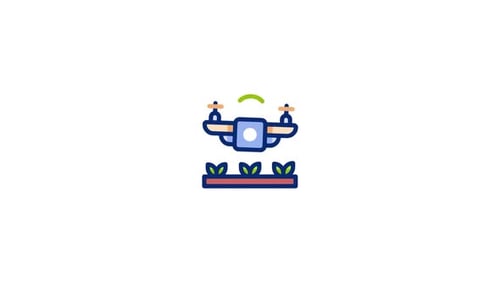 Animiertes Smartfarm-Symbol