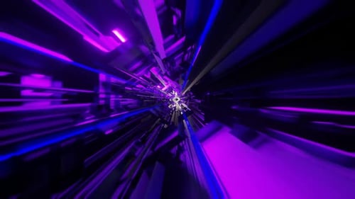 3D-Render-VJ-Projektion, Geometrieobjekte, Endlosschleife