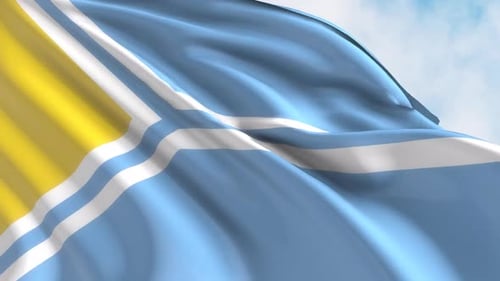 Wehende Tuwa-Flagge