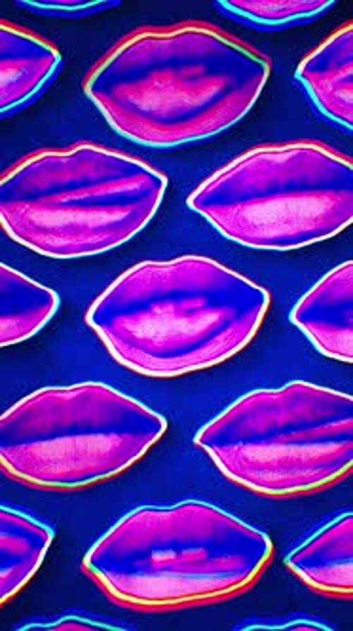 Vibrant Yummy Mouths Portrait Background