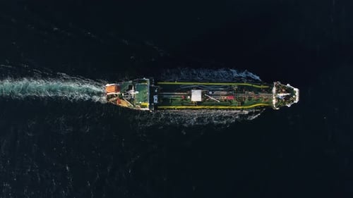 Big vessel aerial footage