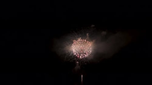 Colorful Fireworks Explode Dramatically Against Night Sky