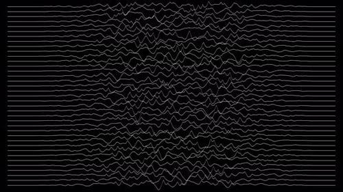 Seamless Loop Dark Wave Interference Abstract Background
