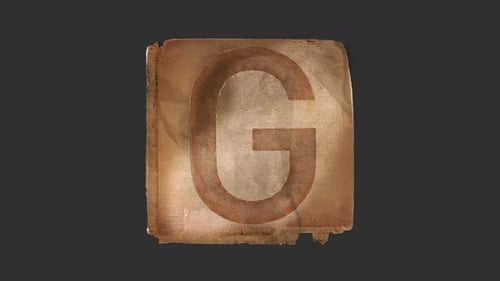 Alter alter Papierbuchstabe G