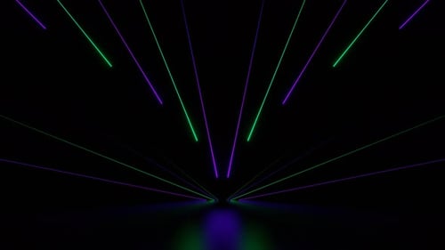 Purple And Turquoise Bright Neon Stripes Background Vj Loop In 4K