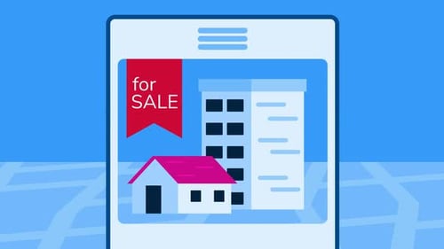 Flat Design Real Estate Mobile Application Animation