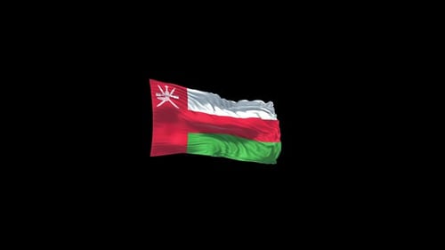 Oman National Flag Waving in Realistic Animation