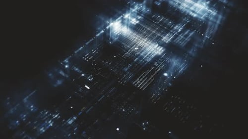 Futuristic Digital Grid Technology Motion Background