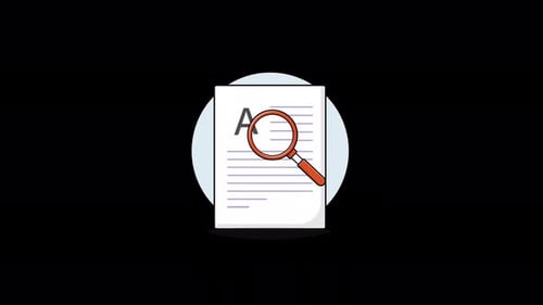 Animated Document Scan with Magnifying Glass