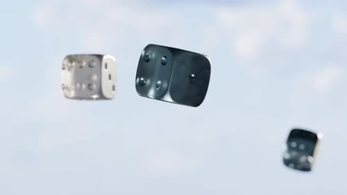 3D Dices Loop Luck Concept Animation