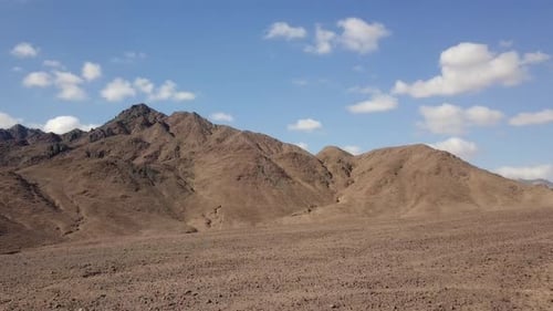 Desert landscape - Aerial footage of mountains and dry land.