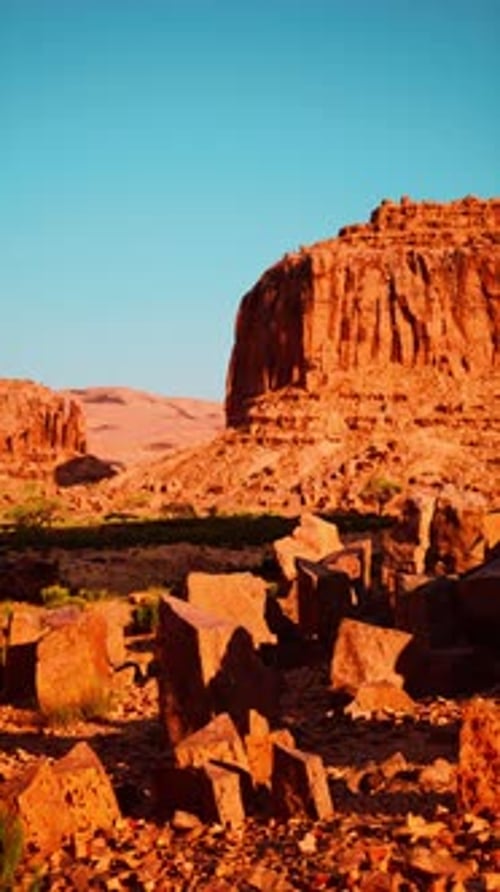 Rocky Landscape With Nevada Mountain