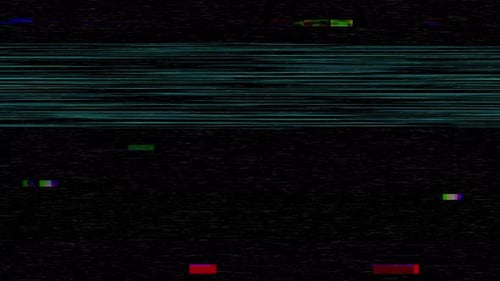 VHS Real Defects Noise and Artifacts Glitches From an Old Tape Black Screen