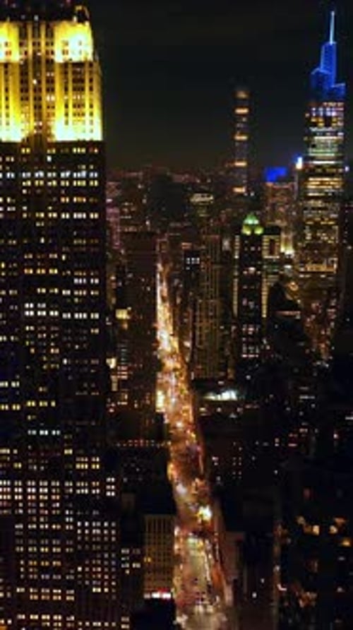Beautiful skyscraper of Empire State building in New York. Magnificent cityscape of metropolis