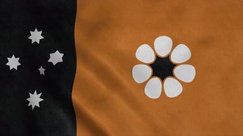 Northern Territory Australian Flag Waving Loop Animation