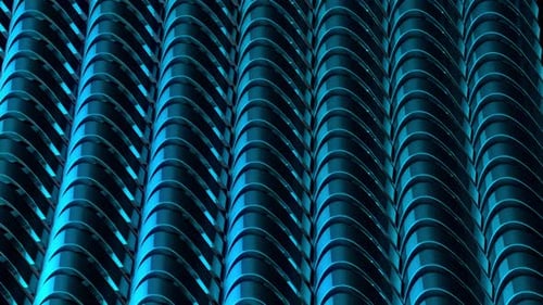 Dynamic Blue Glowing Wavy Lines Abstract Background