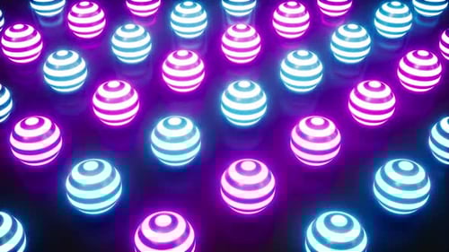 Flashing Striped Spheres Lights