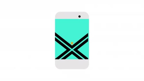 Animated Smartphone Navigation App Interface Design flat style