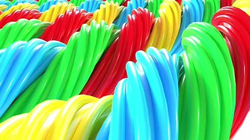 Colorful Fluid Twisted Shapes Abstract Loop Background