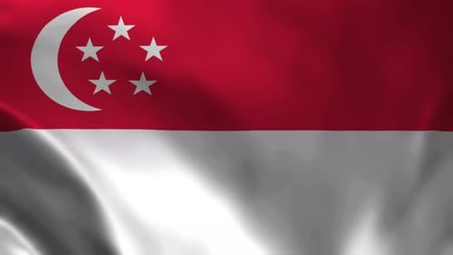 Waving Singapore Flag Animation