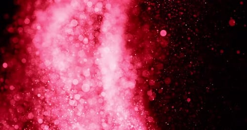 Rote funkelnde Bokeh-Kreise, die nach oben driften