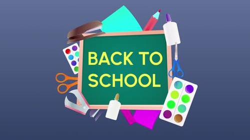 Back to School and chalkboard animation