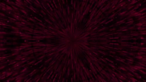 Red Digital Data Tunnel Warp Speed Background Loop