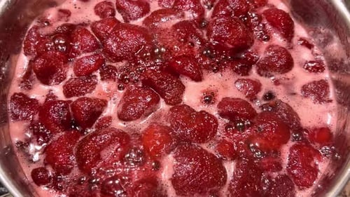 Making Strawberry Jam on the Stove