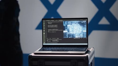 Tecnologia de inteligência artificial em laptop usada pela Agência Mossad para defender fronteiras